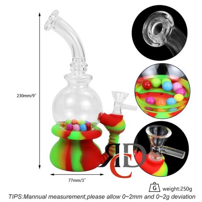 SILICONE WATER PIPE MARBLE BALLS WPS1204 1CT